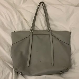 Rebecca Minkoff work/travel zip tote gray with laptop sleeve